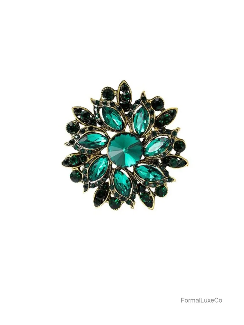 Rhinestone Flower Brooch Pin for Women - Crystal Brooch Elegant Hat Bag